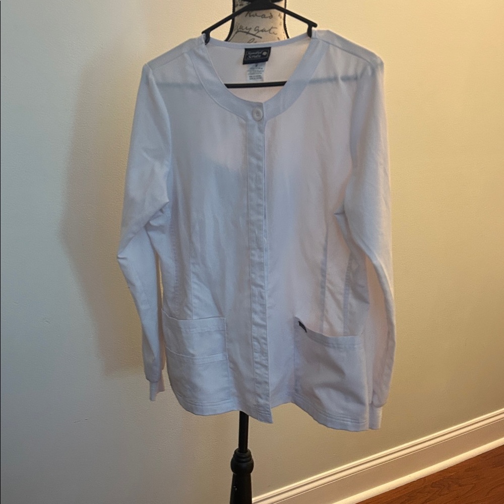 White Women's Lab Coat-medical jacket-size M